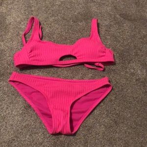 Hot pink bikini